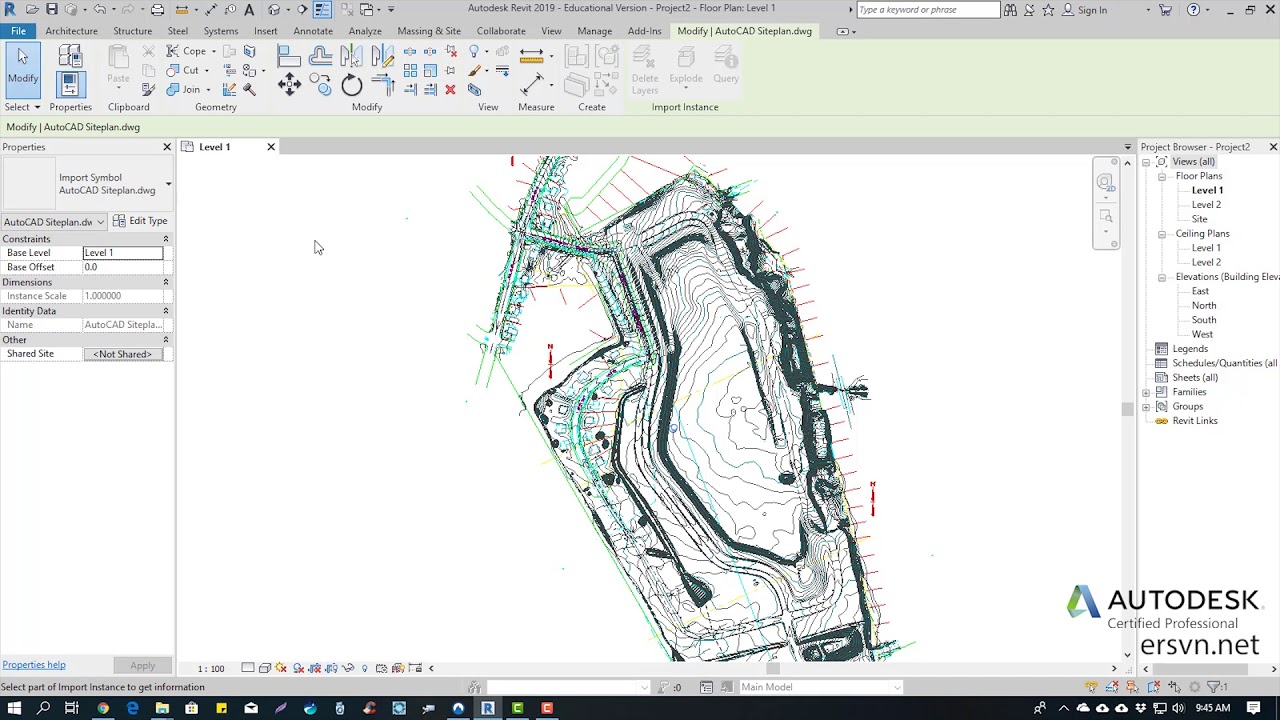 Hướng dẫn sử dụng Revit Architecture 2019 | Bài 34: Tạo địa hình trong Revit