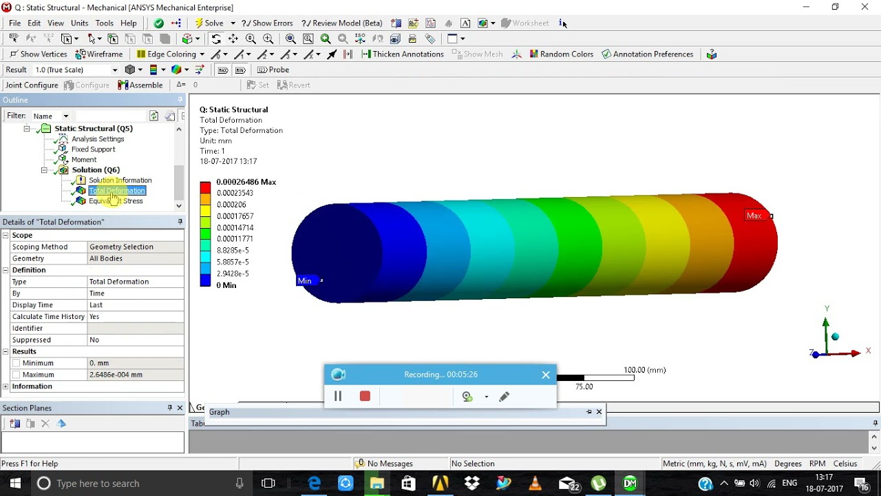ANSYS Torsion analysis of Solid and Hollow shaft