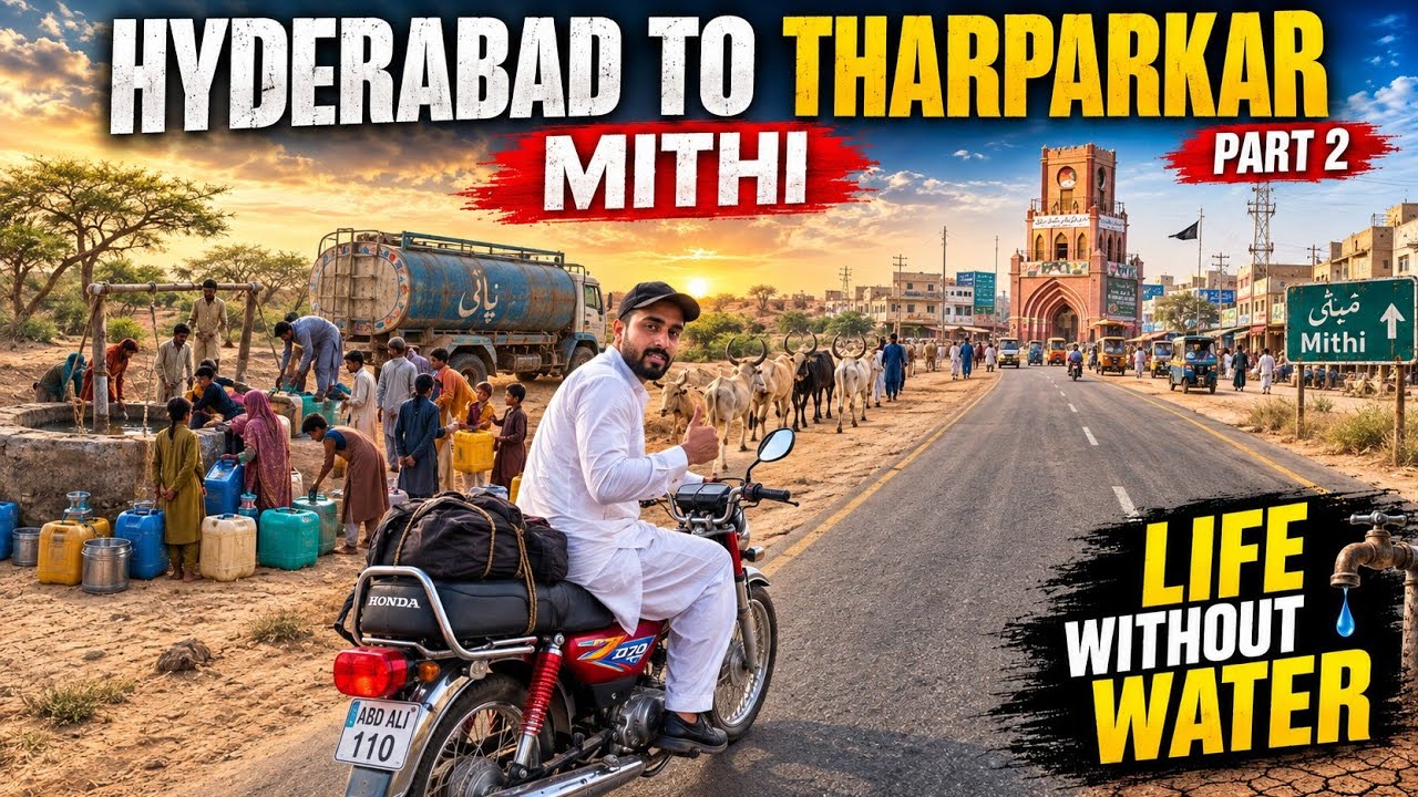 Hyderabad to Tharparkar Solo Bike Tour | Mithi City & Thar's Water Crisis | Part 2 | Thar Dessert 