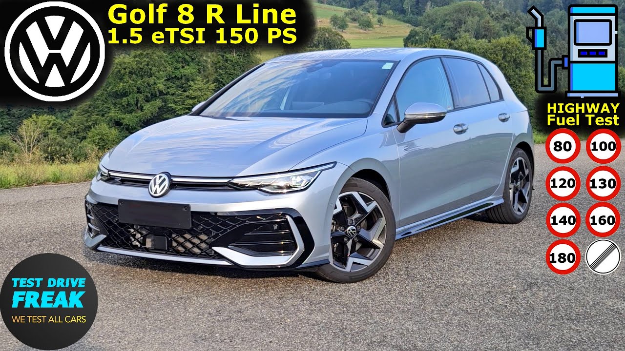 2025 VW Golf 8 R-Line 1.5 eTSI (150 PS) Test Drive with Fuel Consumption & Performance Review
