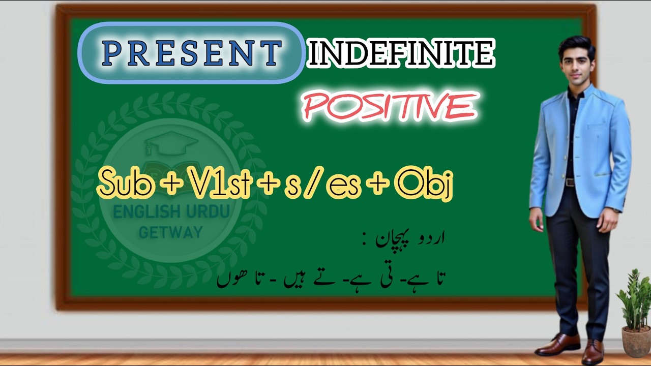 Present Indefinite Tense (Positive) | Present simple | English Grammar Masterclass in urdu hindi