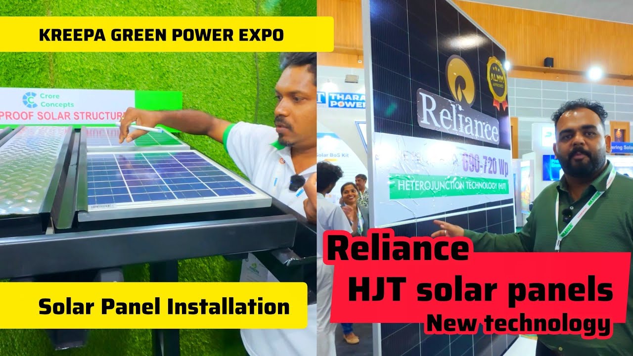 Reliance high-efficiency HJT solar panel / Solar Panel Installation - KREEPA GREEN POWER EXPO