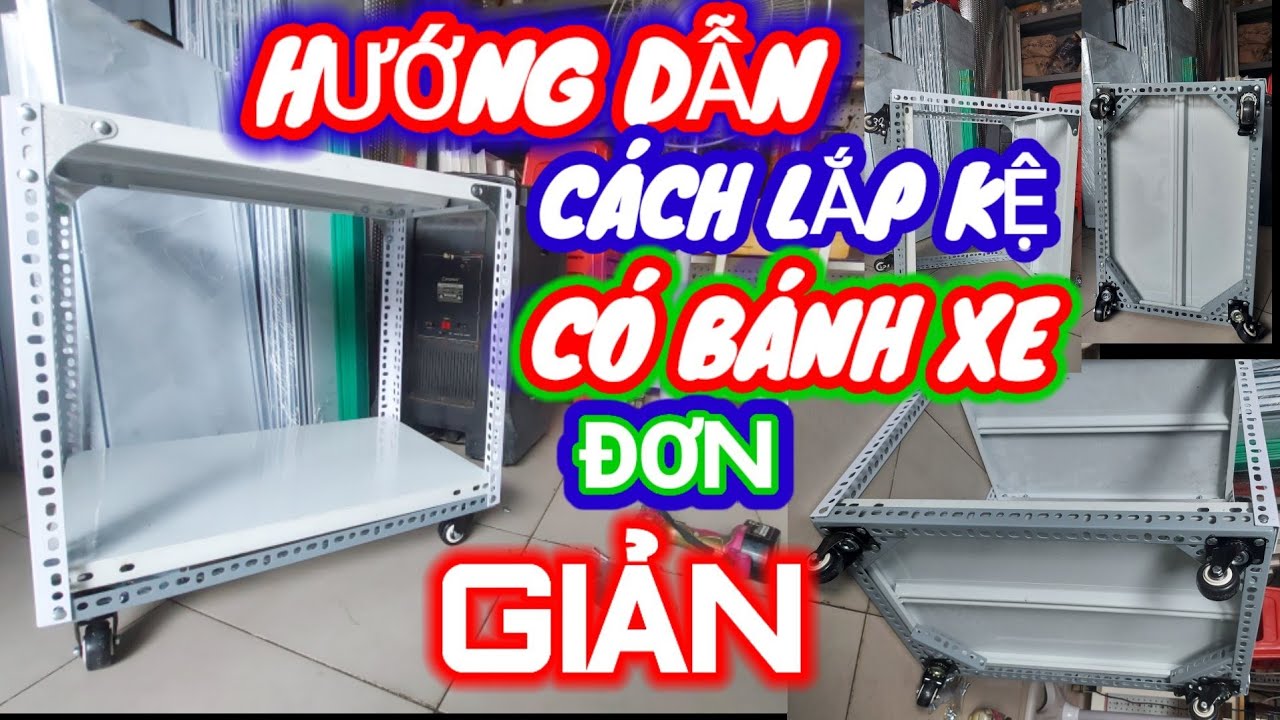 Hướng Dẫn Cách Lắp kệ V LỔ 2 Tầng Có Bánh Xe | Để Dàng Âm Thanh | Chi Tiếc Đẹp Từ A -Z