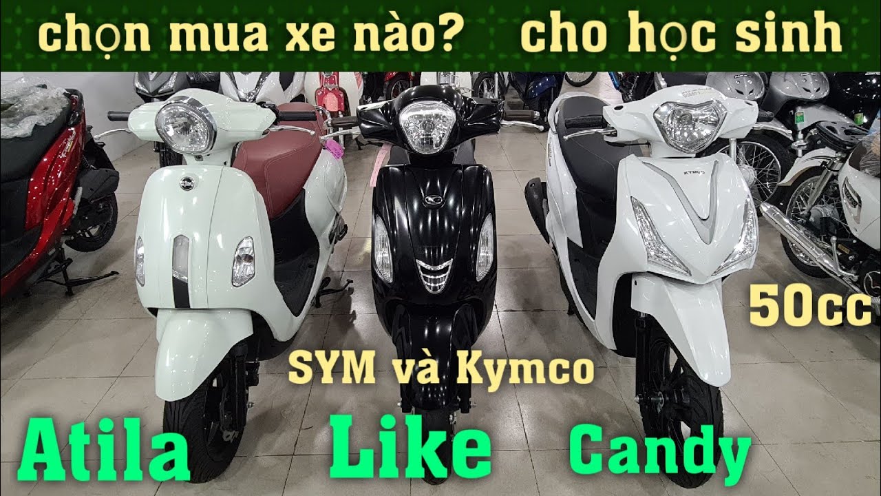 Mua xe nào cho Học Sinh  đi học? So sánh chi tiết 03 xe tay ga 50cc của SYM và Kymco #xe50cc #xemay