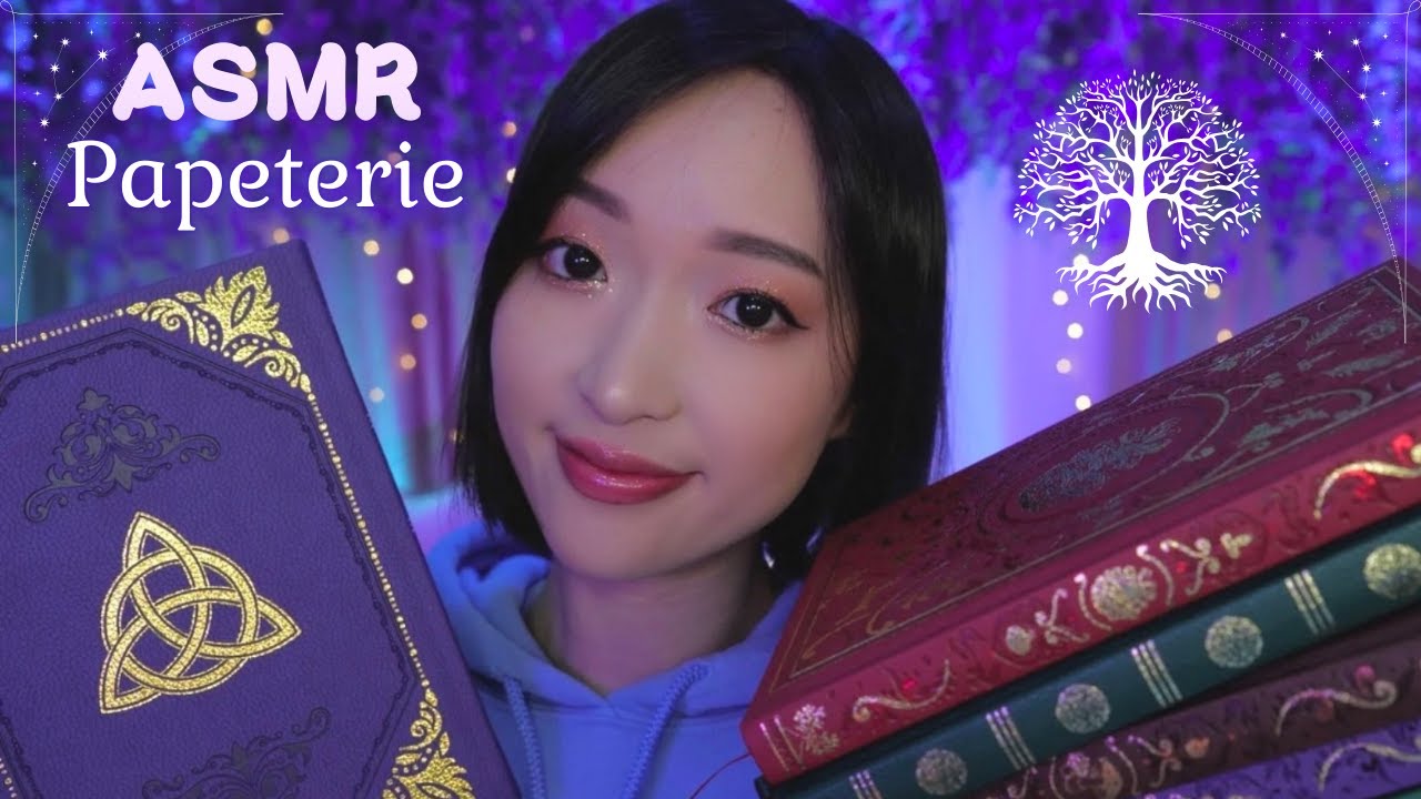 ASMR Papeterie 📚 grimoires, carnets, livres à stickers ✨ pour t’apaiser avant de dormir
