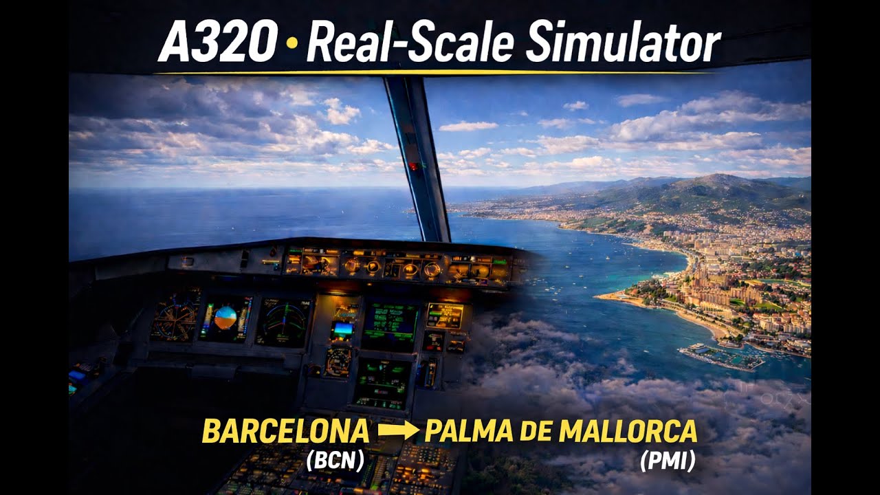 Inside the A320 Cockpit | Barcelona to Palma de Mallorca
