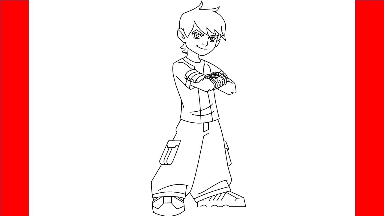 How To Draw Ben Tennyson From Ben 10 - Step By Step Drawing