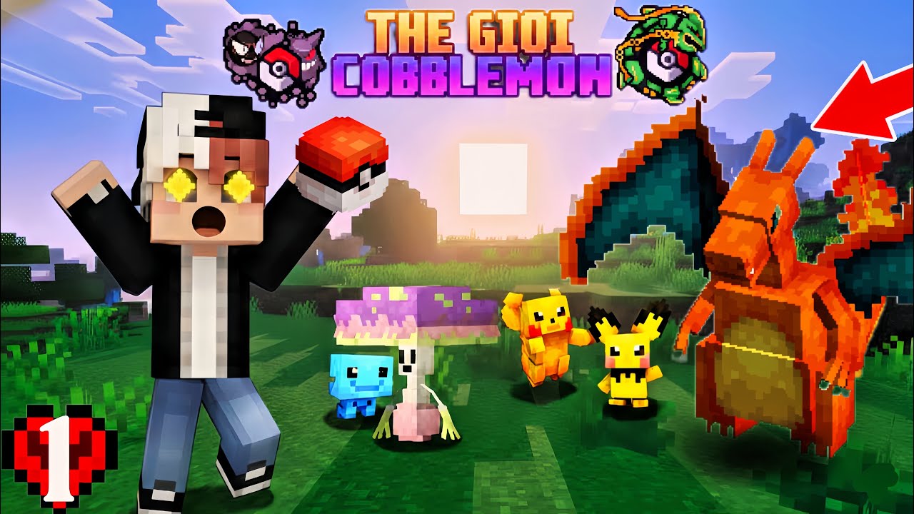 Minecraft Thế Giới Cobblemon Tập 1 | Khởi Đầu May Mắn Với Pikachu Và Biome Đặc Biệt