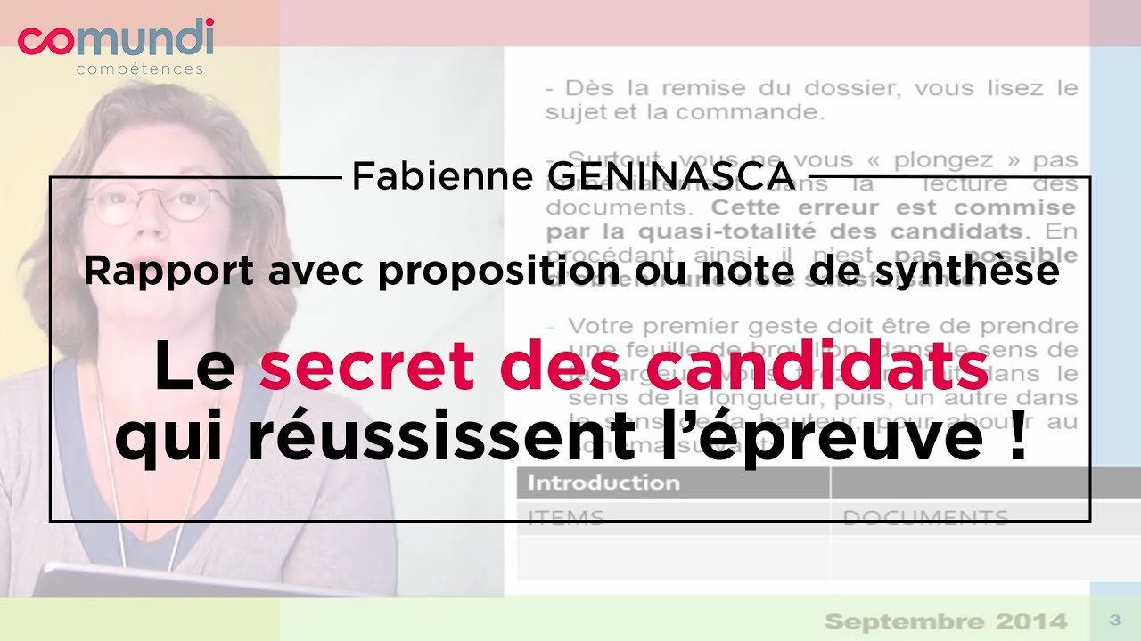 Note de synthèse (1/5) : le secret des candidats qui réussissent l’épreuve !