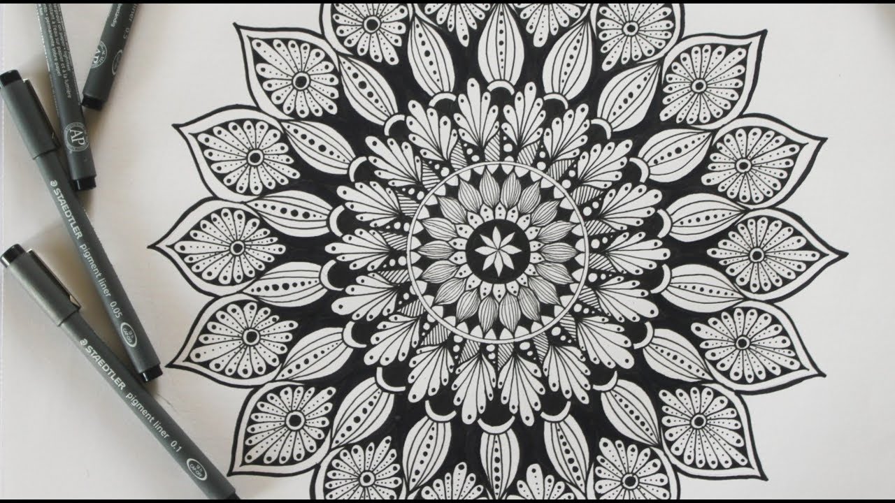 How to draw a mandala step by setp || MANDALA ART for beginners || HOW TO: Make the SIMPLE MANDALA