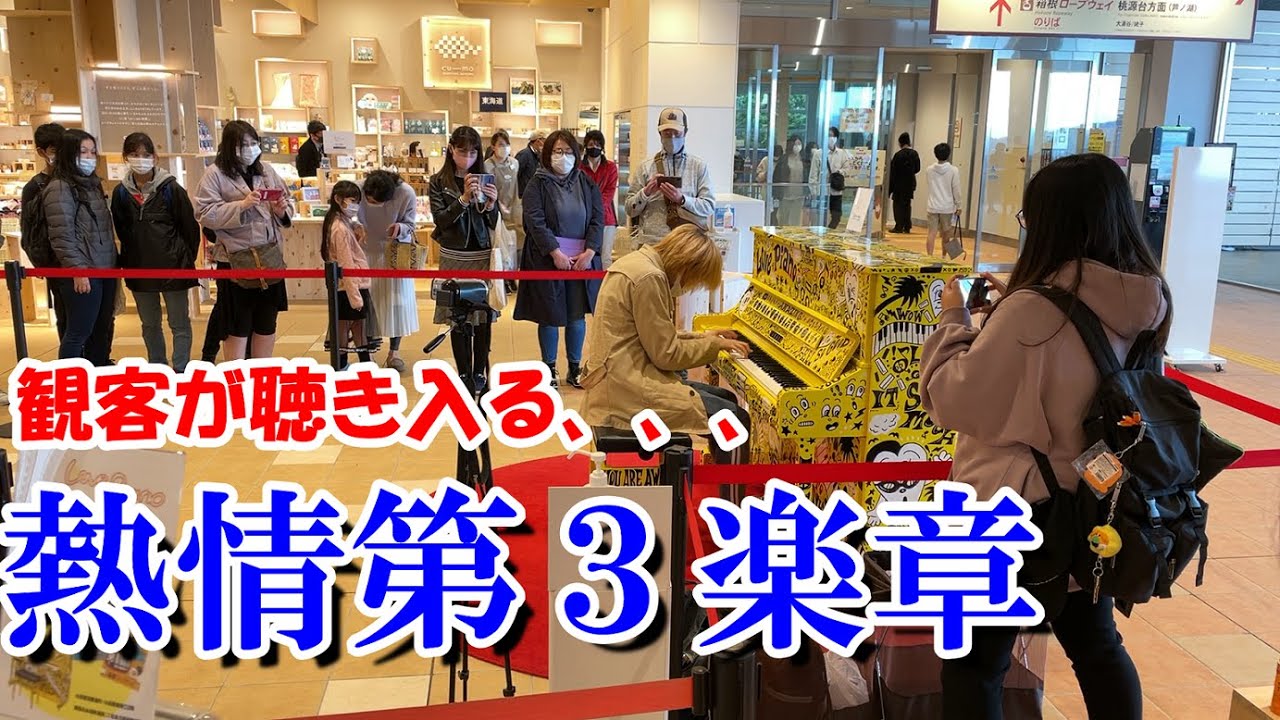 【LovePiano】箱根に置かれたピアノで熱情第３楽章/ベートーヴェンを弾いたら観客が聴き入る、、【ストリートピアノ】