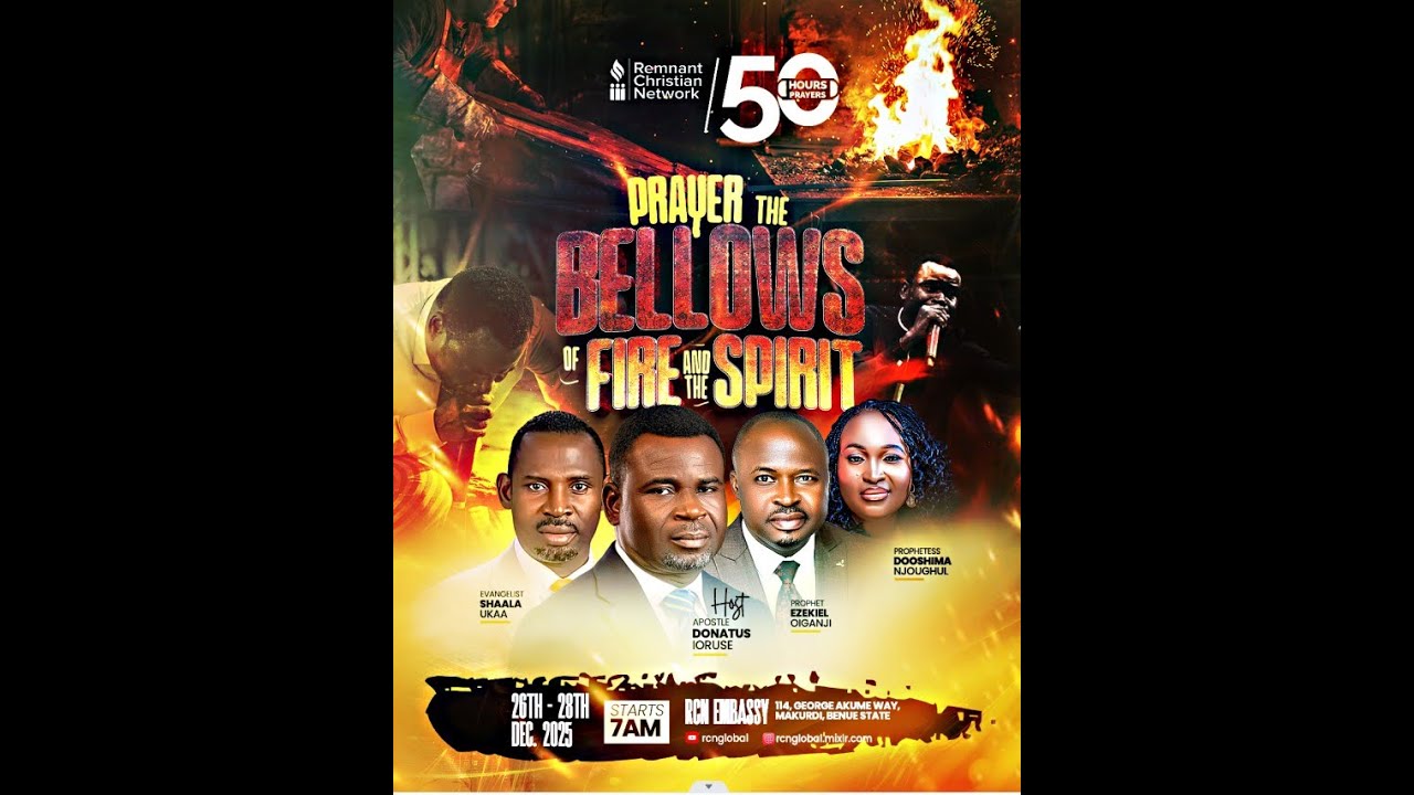 50 HOURS PRAYER || PRAYER THE BELLOWS OF FIRE AND THE SPIRIT || APST. DONATUS || 26TH DEC., 2025