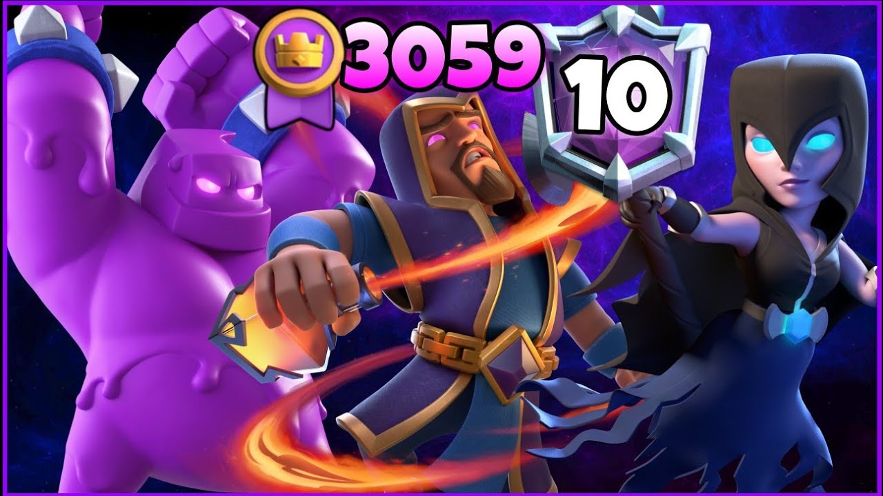 3059🥇with Elixir Golem Deck.!
