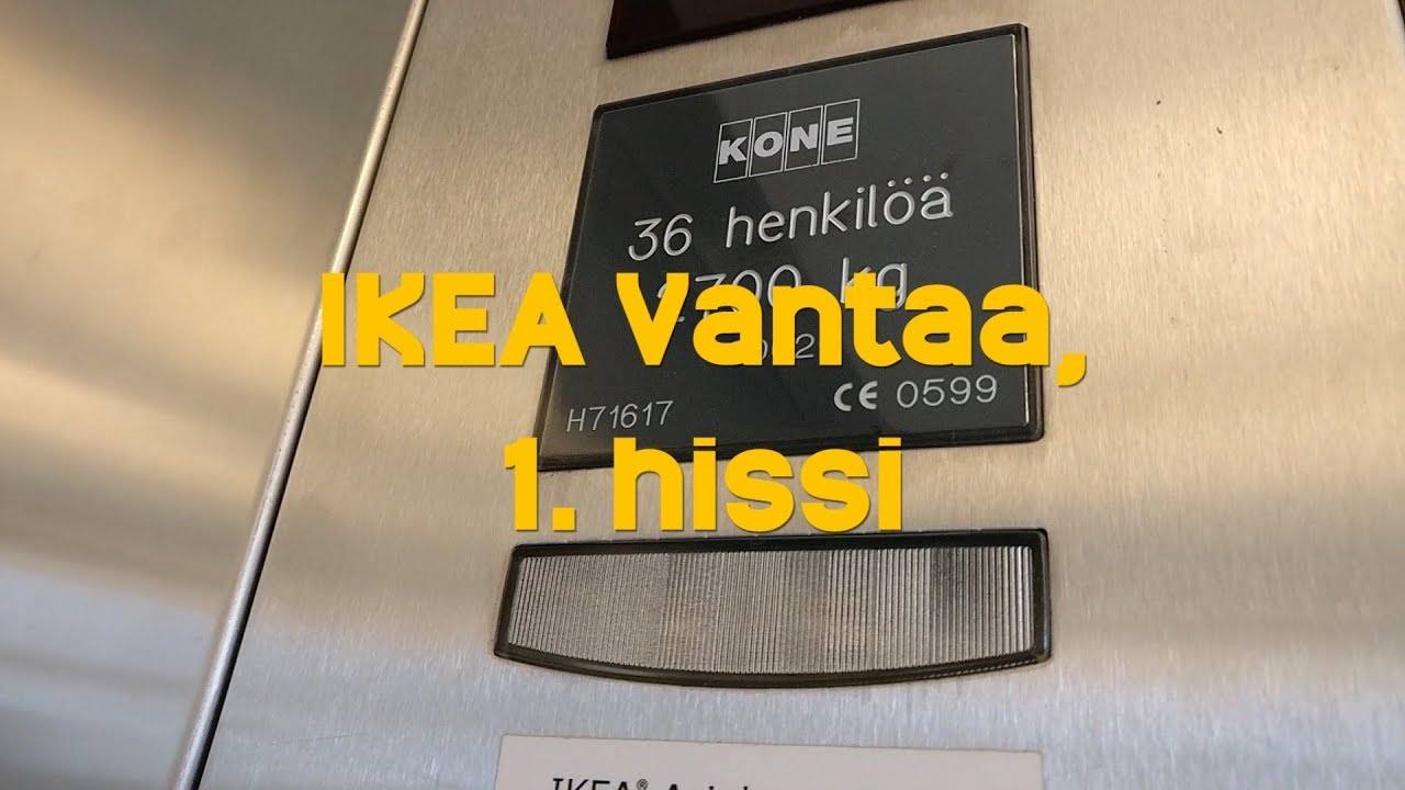 Hissivideo: IKEA Vantaa, 1. hissi - 2002 KONE TranSys (ruuhkainen)
