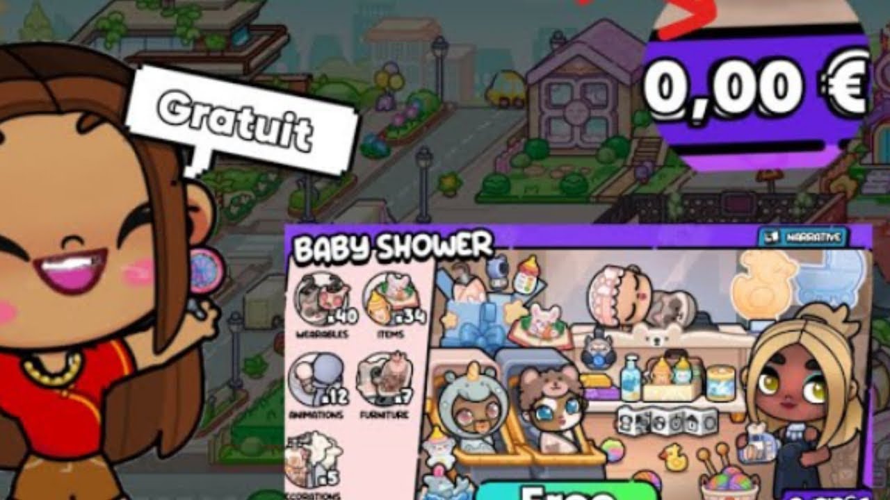 Comment avoir le pack baby shower gratuitement sur AVATAR WORLD 😍!! || Sara's world