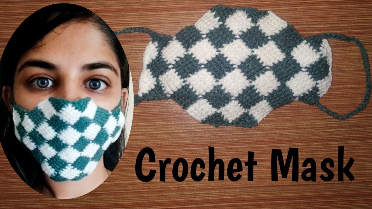 How to Crochet Quick and Easy Face Mask #crochettutorial #crochetfacemask #crochetmask #58