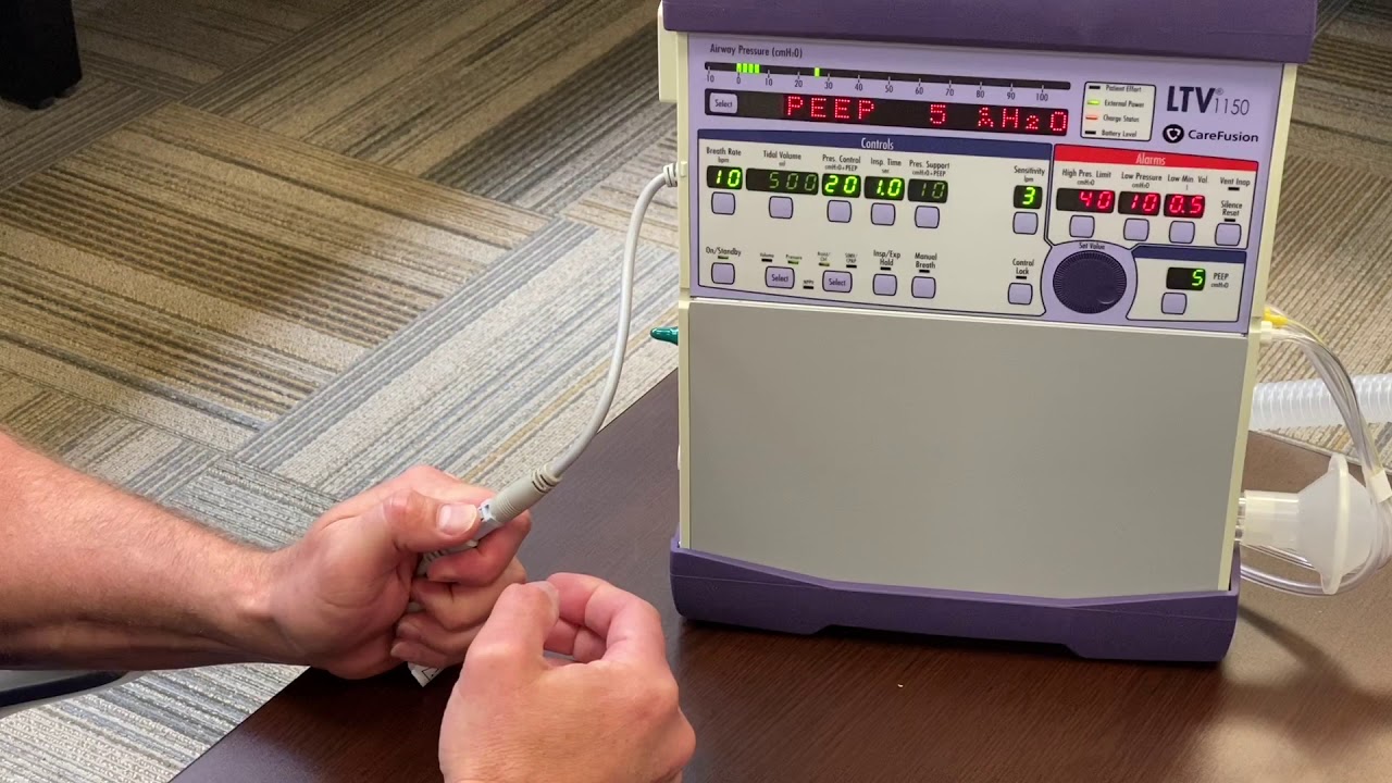 Initial Setup & Settings - CareFusion LTV 1150 Ventilator