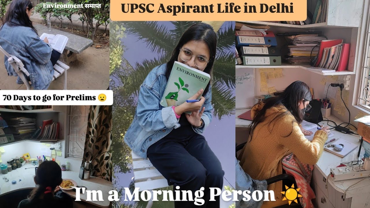 70 Days to UPSC Prelims (2025)UPSC Study Vlog from Delhi|Early Mornings & Discipline |Study Routine