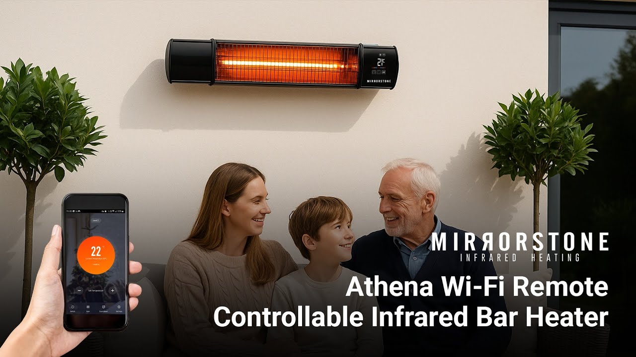 Athena Remote Control Wi-Fi Infrared Bar Heaters - [Mirrorstone Heating]