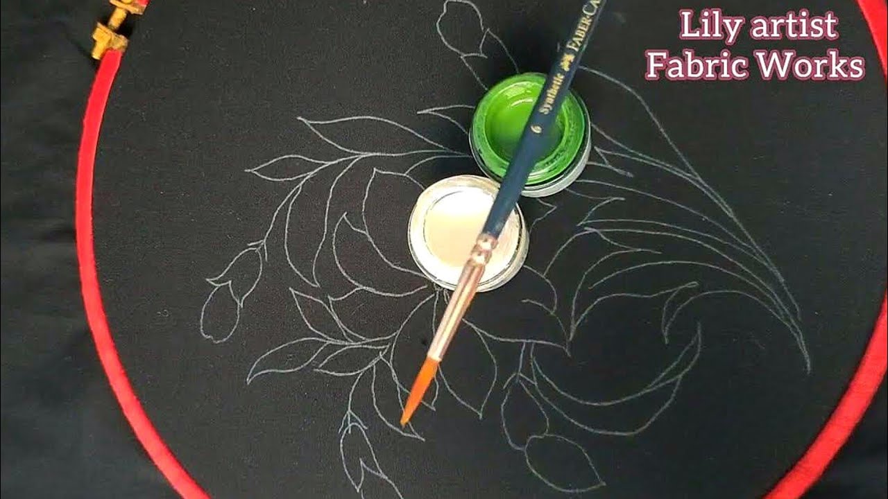 Fabric Painting on Black Cloth 