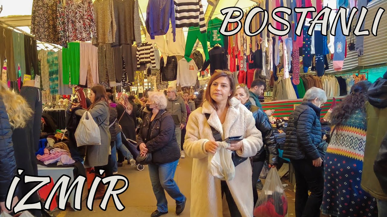 A Walk Through Bostanlı's Streets & Lively Market in İzmir: Turkey Travel in 4K