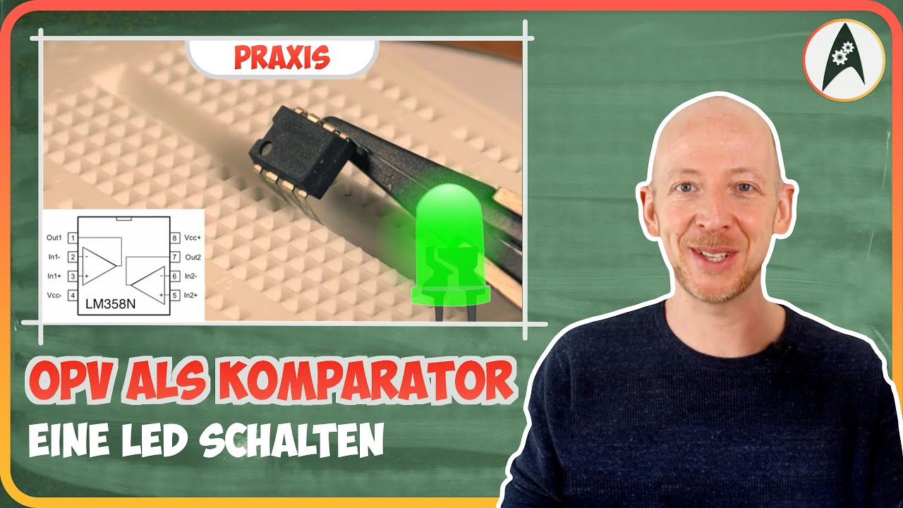 LED mit Komparator schalten (⚡Lerne Elektronik ⚡)