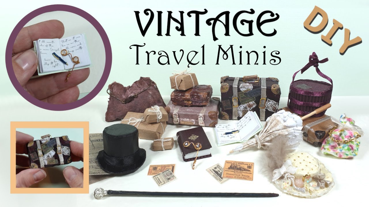 DIY Vintage TRAVEL MINIS ~Miniatures~ #vintagetravel #MiniatureCraftsWithWasteMaterials