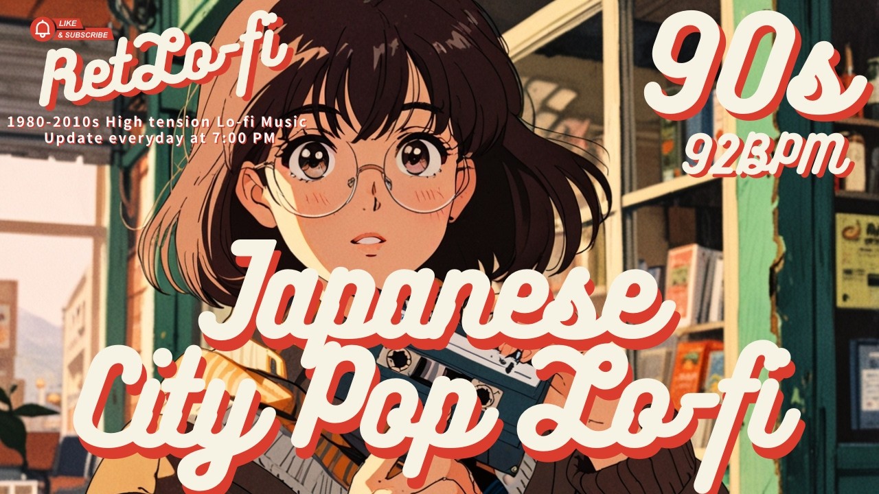 【夜カフェ作業用】雨のネオンと静かなやる気BGM 92bpm / ドライブ, 勉強, 読書, 睡眠用 【90s Japanese シティポップLo-Fi BGM】