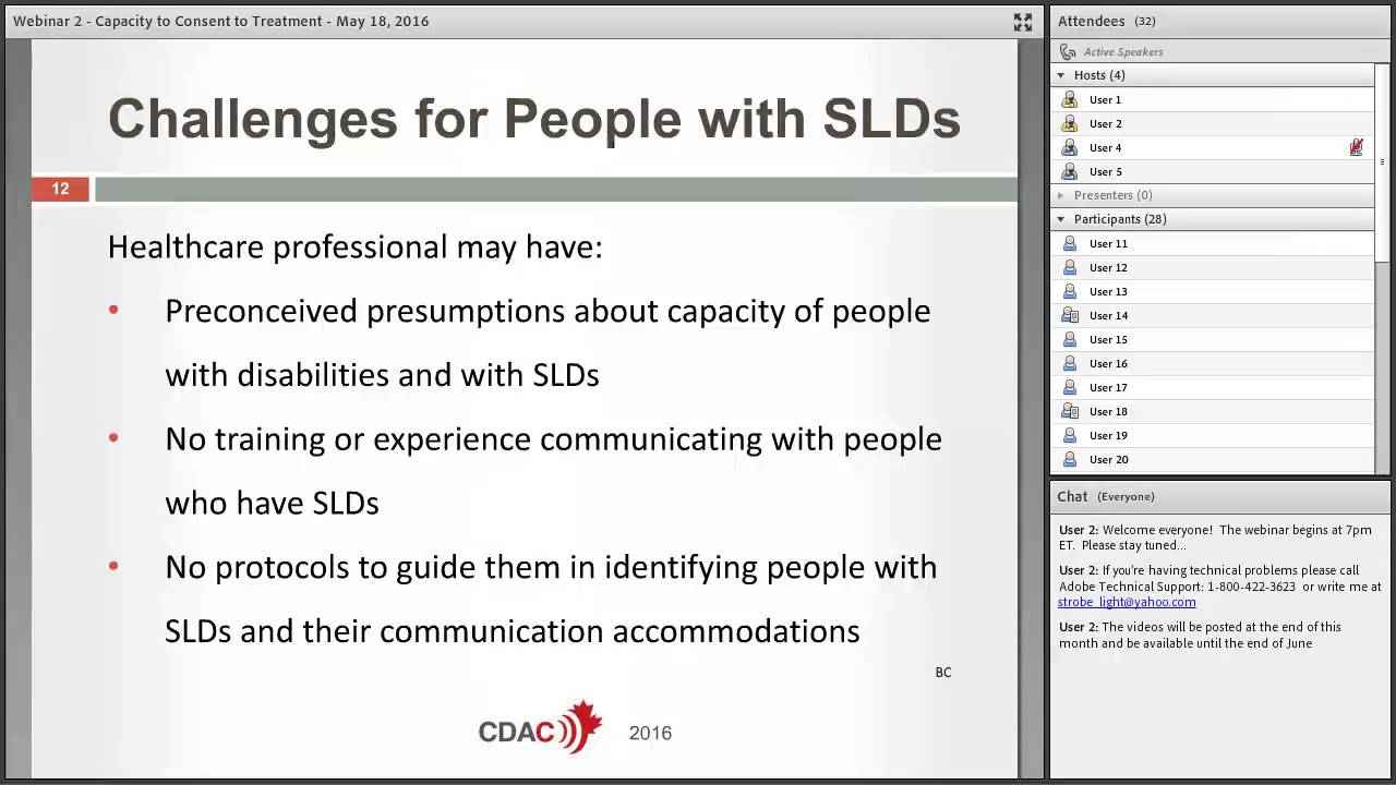 Webinar 2  - Capacity to Consent to Treatment