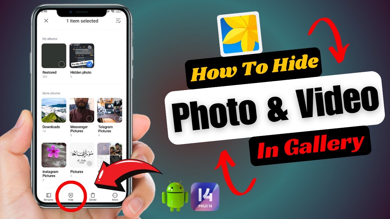 Как скрыть фото и видео в галерее телефона || Скрыть фотографии в галерее