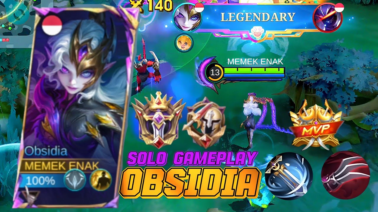 SOLO GAMEPLAY OBSIDIA PRO PLAYER BUILD ll Mobile Legends