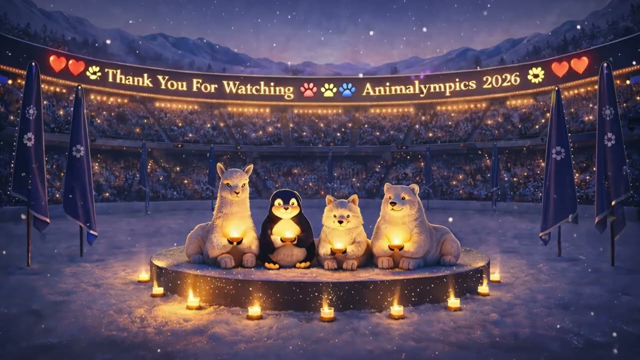 🎷 Relaxing Jazz | Animal Olympics 2026 | Winter Closing Ceremony Ambience (1 Hour)