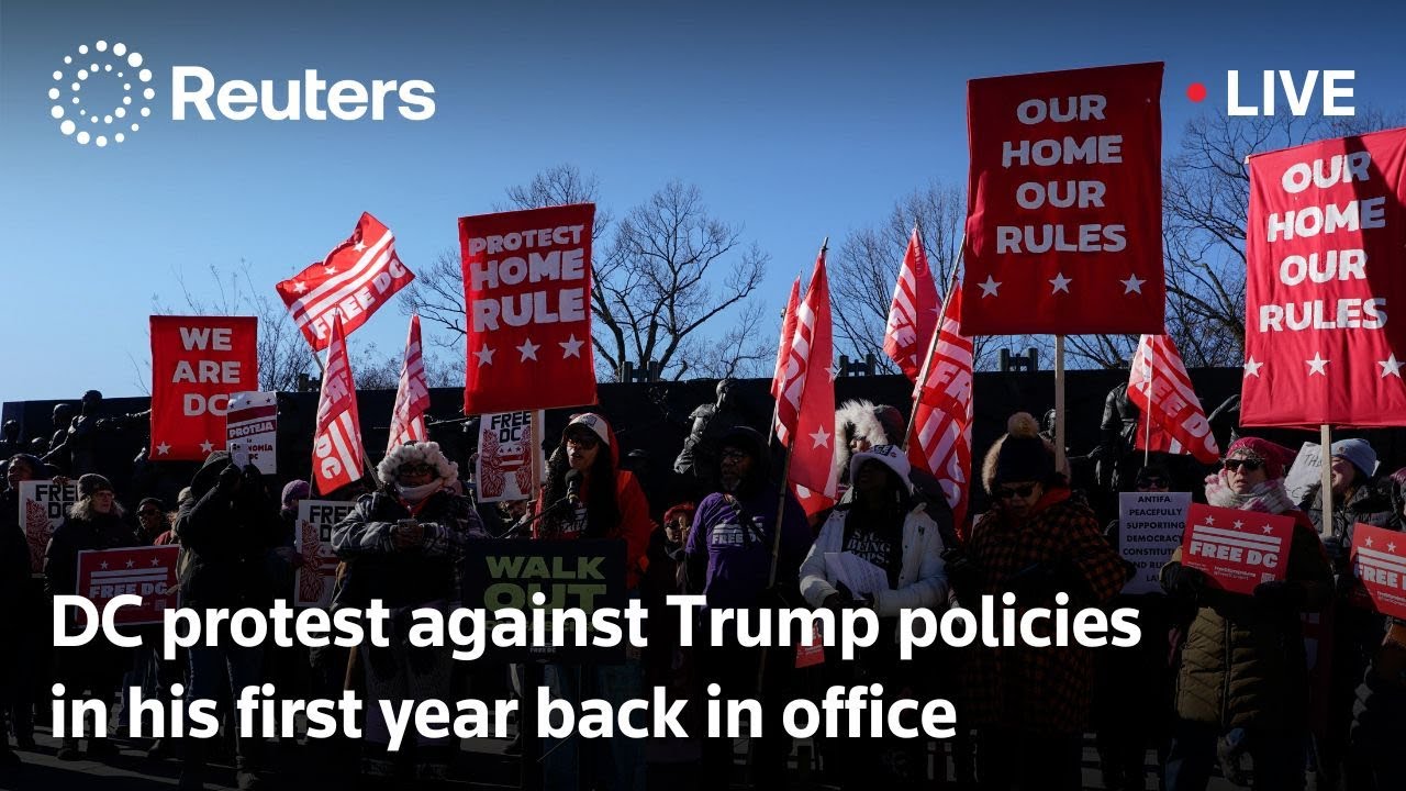 LIVE: DC protest against Trump policies in his first full year back