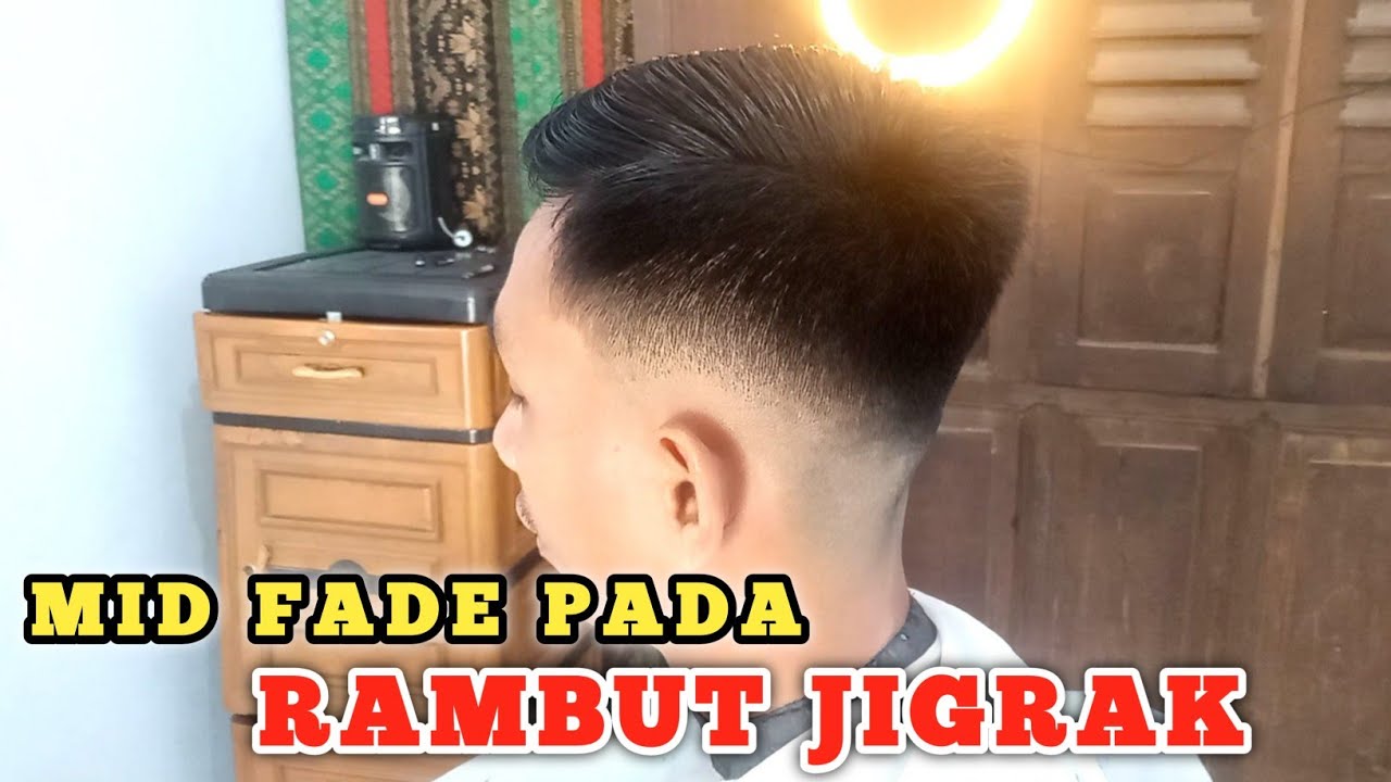 TUTORIAL MID FADE RAMBUT LURUS JIGRAK UNTUK PEMULA