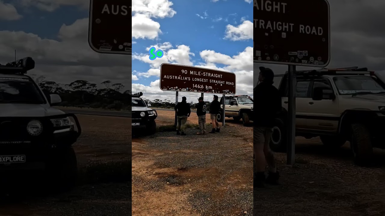 Australia's longest straight road #shorts #Australia #4x4 #touring