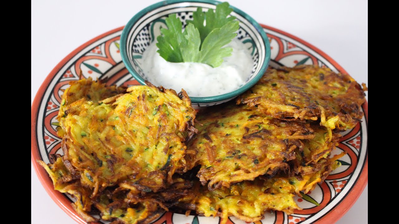 MEGA leckere Gemüsepuffer mit Tzatziki /Bestes Rezept