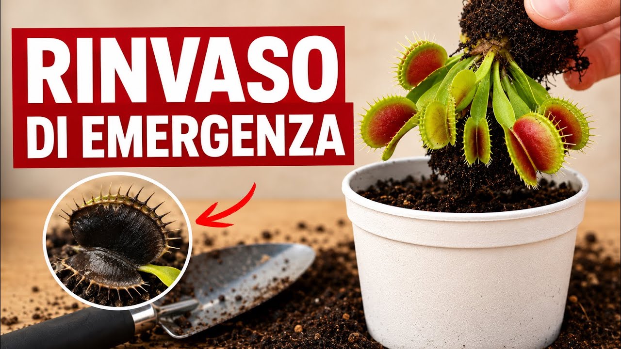 Travaso e cura Dionea muscipula (Venere acchiappa mosche)