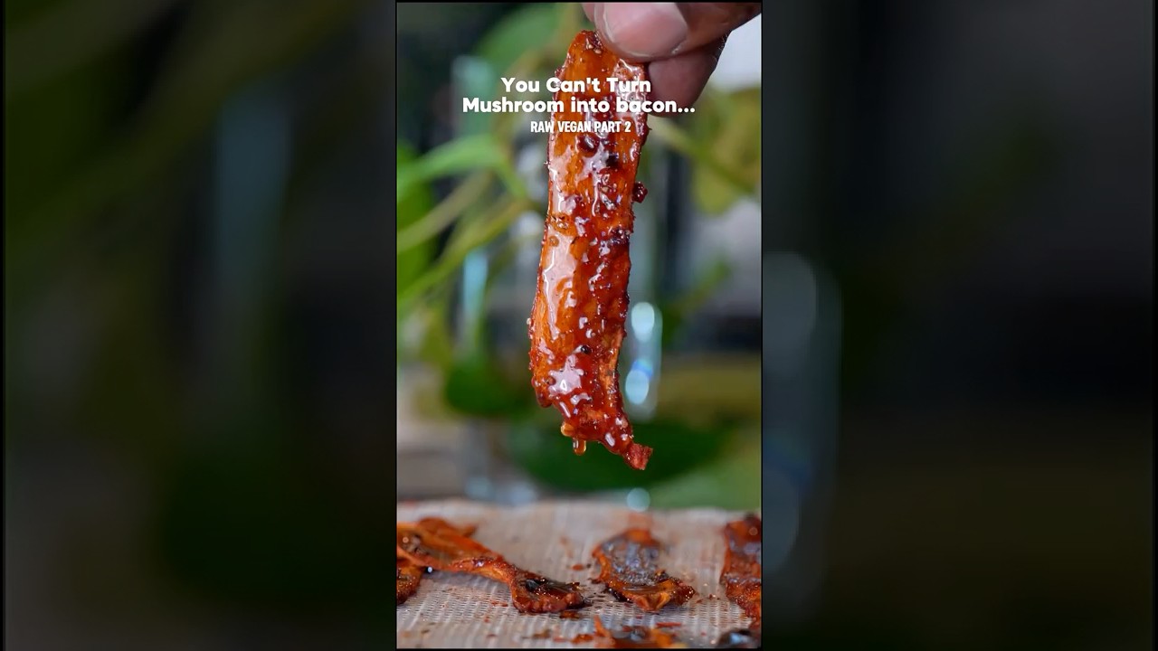 you can&rsquo;t turn mushrooms into bacon 🥓  Watch me￼! #plantbased