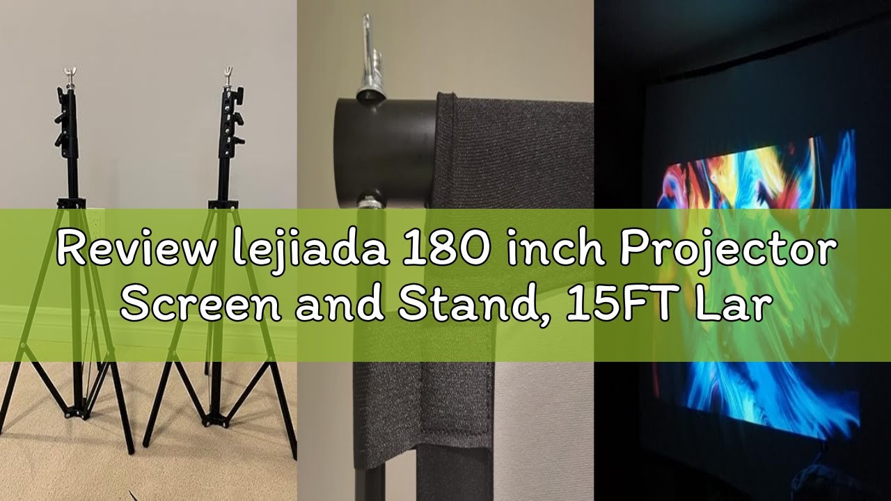 Review lejiada 180 inch Projector Screen and Stand, 15FT Large Indoor Outdoor Movie Projection Scree