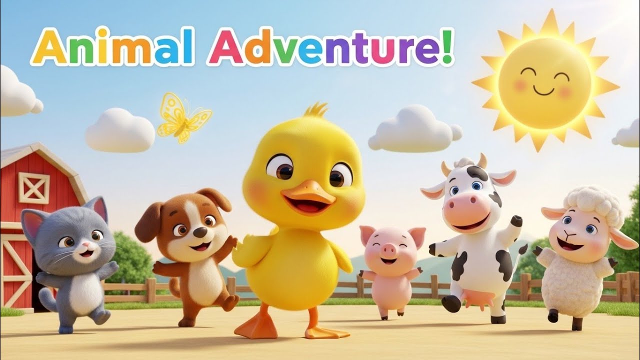 A Grande Aventura dos Animais 🐮🐶🐱Cante, pule e viva essa história cheia de alegria!