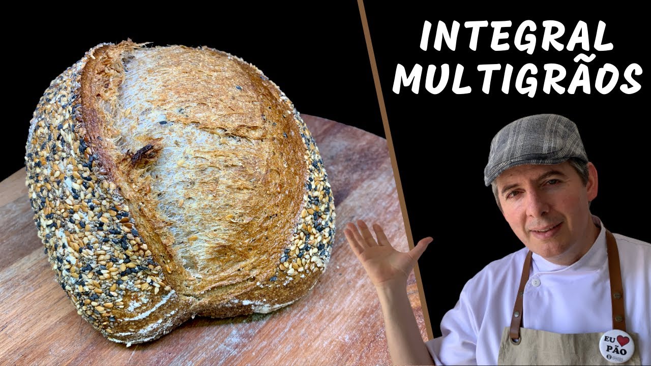 O melhor Pão Integral Multigrãos feito com Fermento Natural !!! Método simples !!!