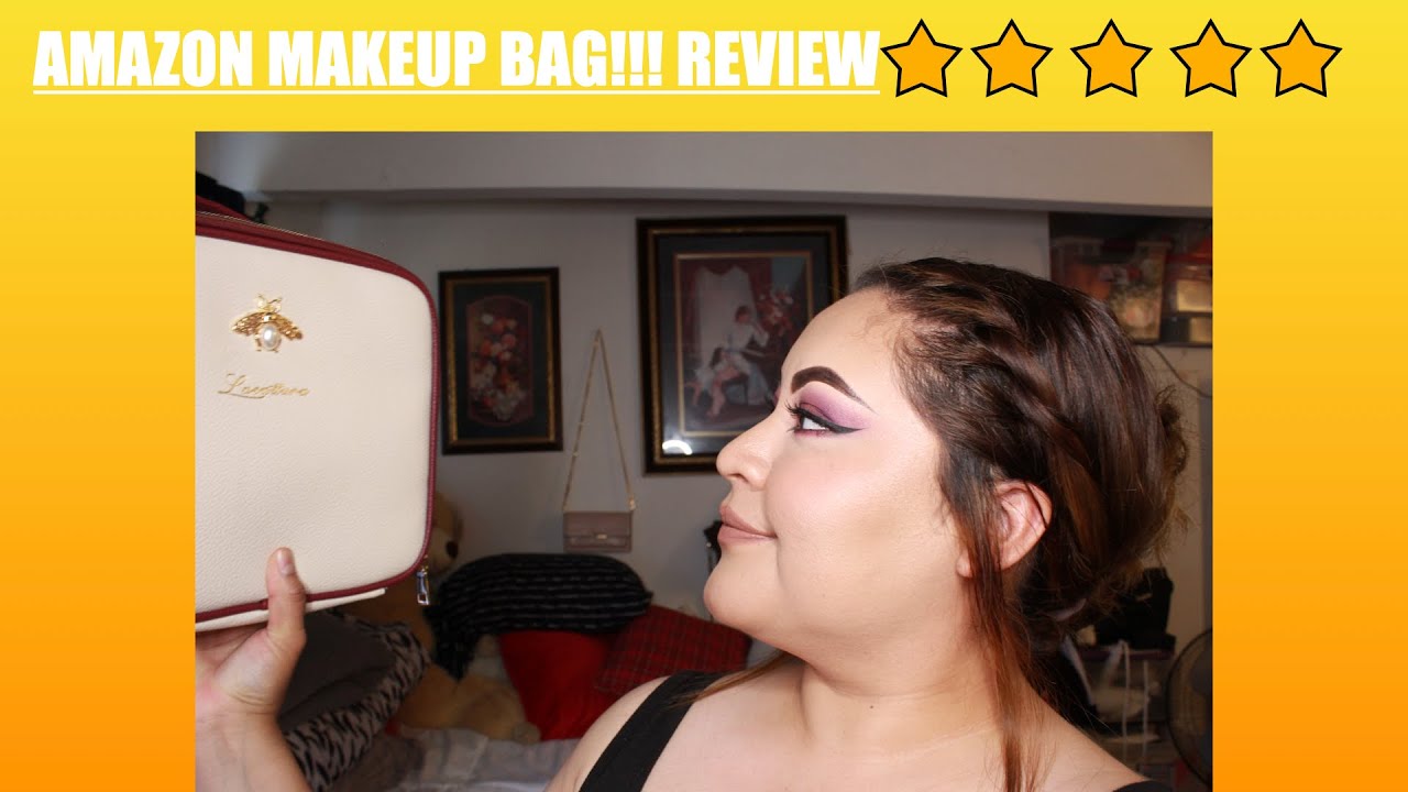 AMAZON FIRST MAKEUP BAG REVIEW!!ONLY 25 BUCKS!!!!!