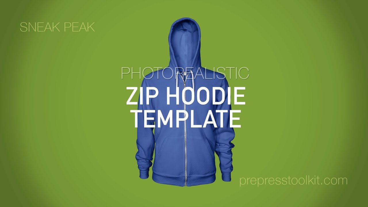 Product Sneak Peak Mens Zip Hoodie Template
