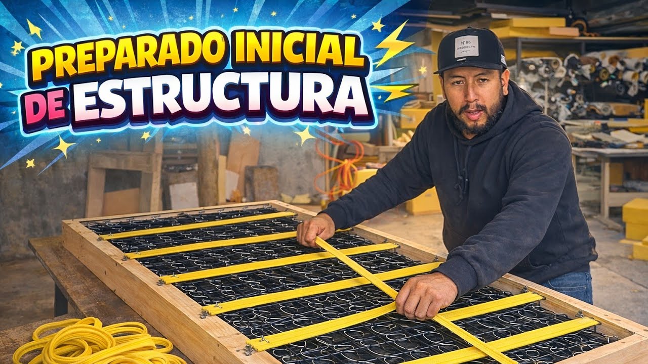 Proceso de tapizado (Bandas elásticas y Tela) Parte 1