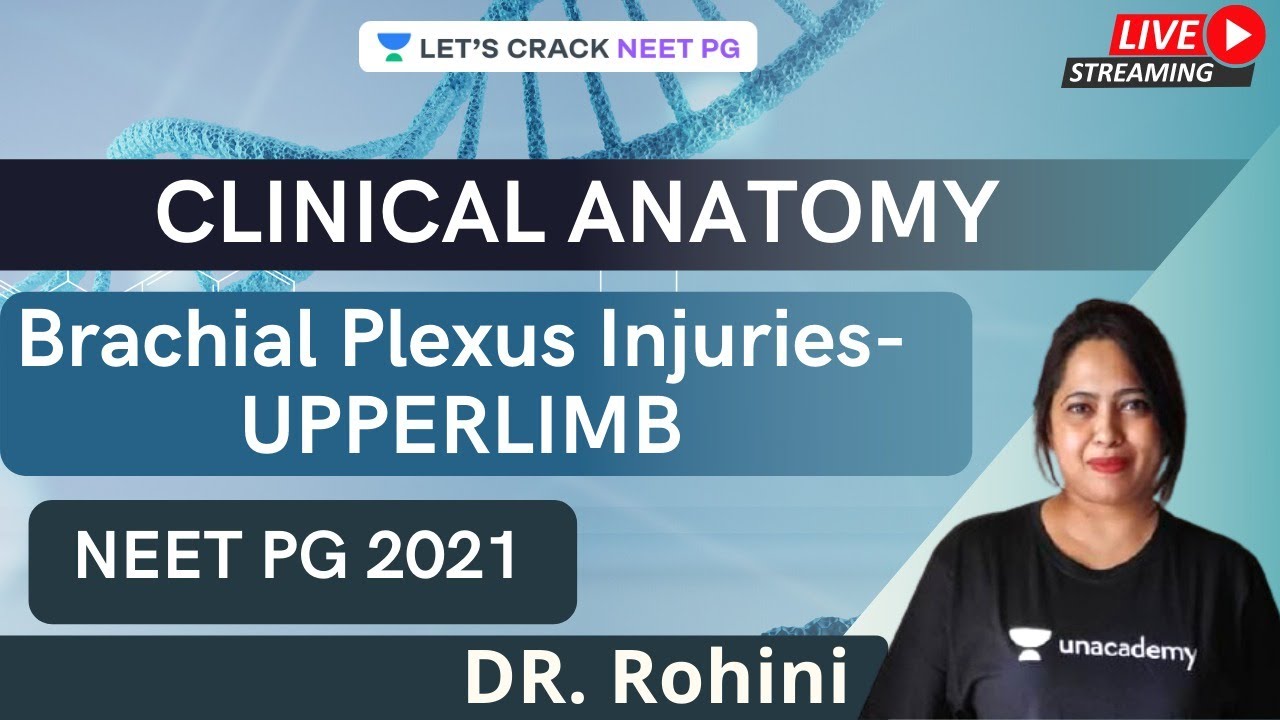Brachial Plexus Injuries- UPPERLIMB | Clinical Anatomy | NEET PG 2021 | Dr. Rohini