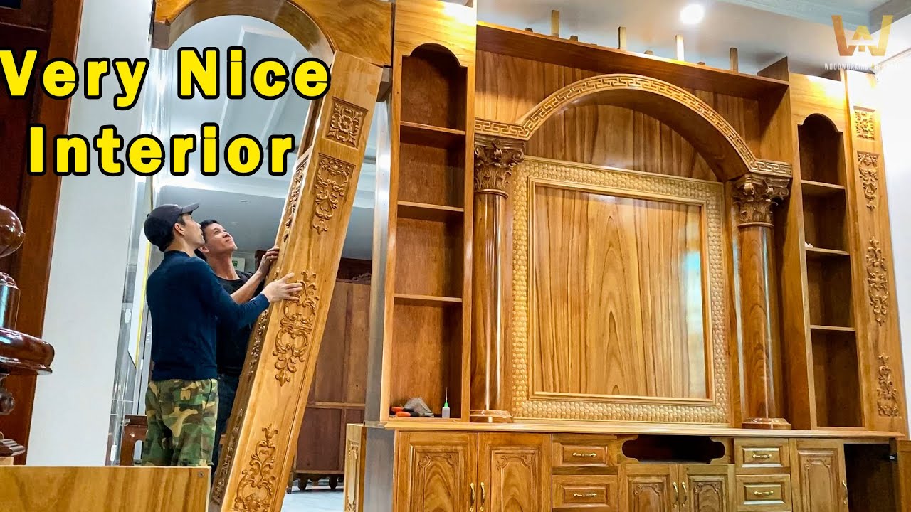 The Perfect Idea Of A Carpenter - Skilled Craftsmen Designing Room Dividers Using Rare Wood