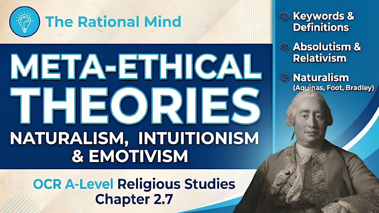 Meta-Ethical Theories: Naturalism Intuitionism & Emotivism OCR A-Level Religious Studies Chapter 2.7