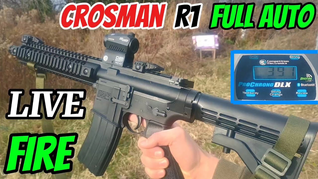 🎯 LIVE FIRE: Crosman R1 FULL AUTO .177 Review | Chronograph Results, Accuracy, & Loading Guide