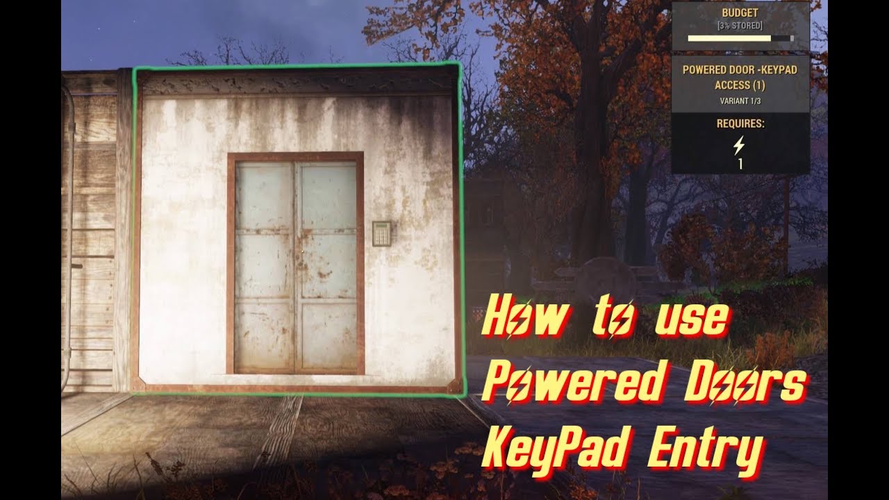 Fallout 76 Powered Door Keypad Access