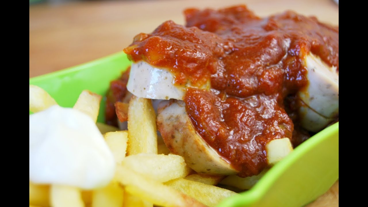 Currywurst mit Honig und Kurkuma